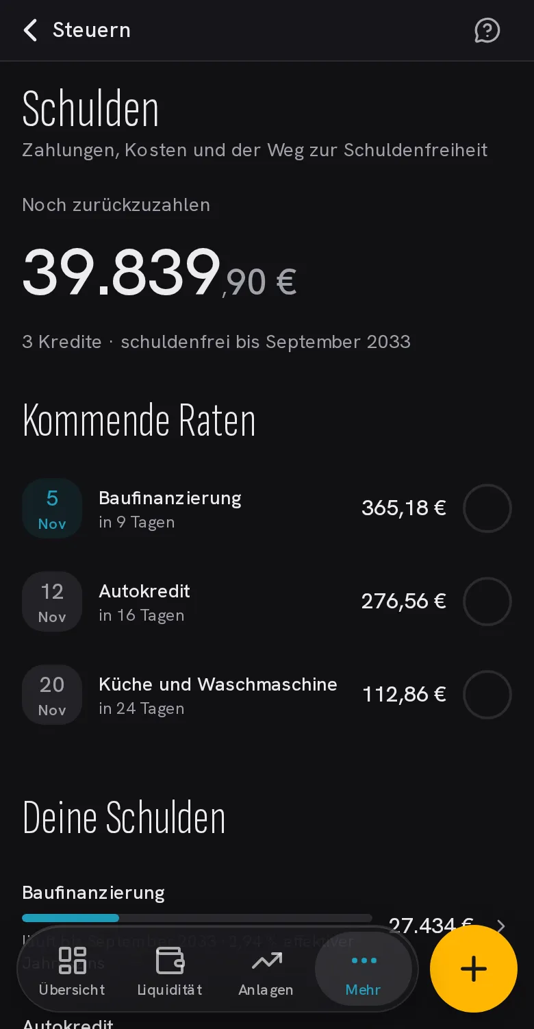 Debiti: prossime rate, interessi in un anno per debito e percorso per estinguerli prima